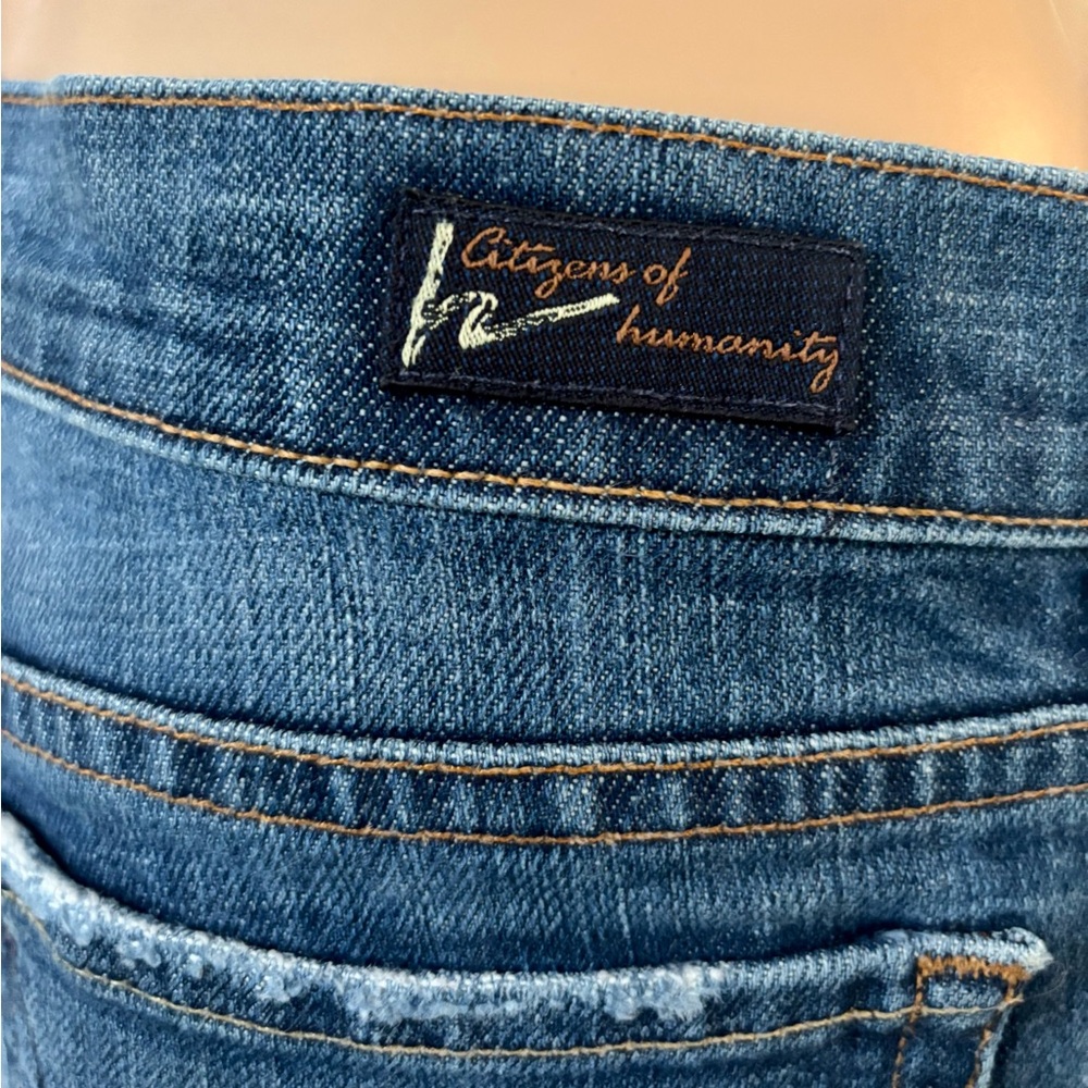 CITIZENS OF HUMANITY Y2K Women’s ‘Kelly #063 Cropped Stretch Low-Waist Jeans’ - Picture 9 of 10